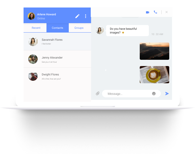 ImbaChat contacts interface 1